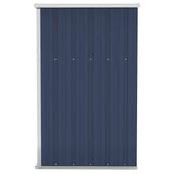 Wall-mounted Garden Shed Anthracite 118x100x178 cm Steel - Rear View