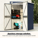 Wall-mounted Garden Shed Anthracite 118x100x178 cm Steel