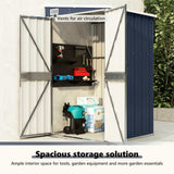 Wall-mounted Garden Shed Anthracite 118x100x178 cm Steel - Extra Image