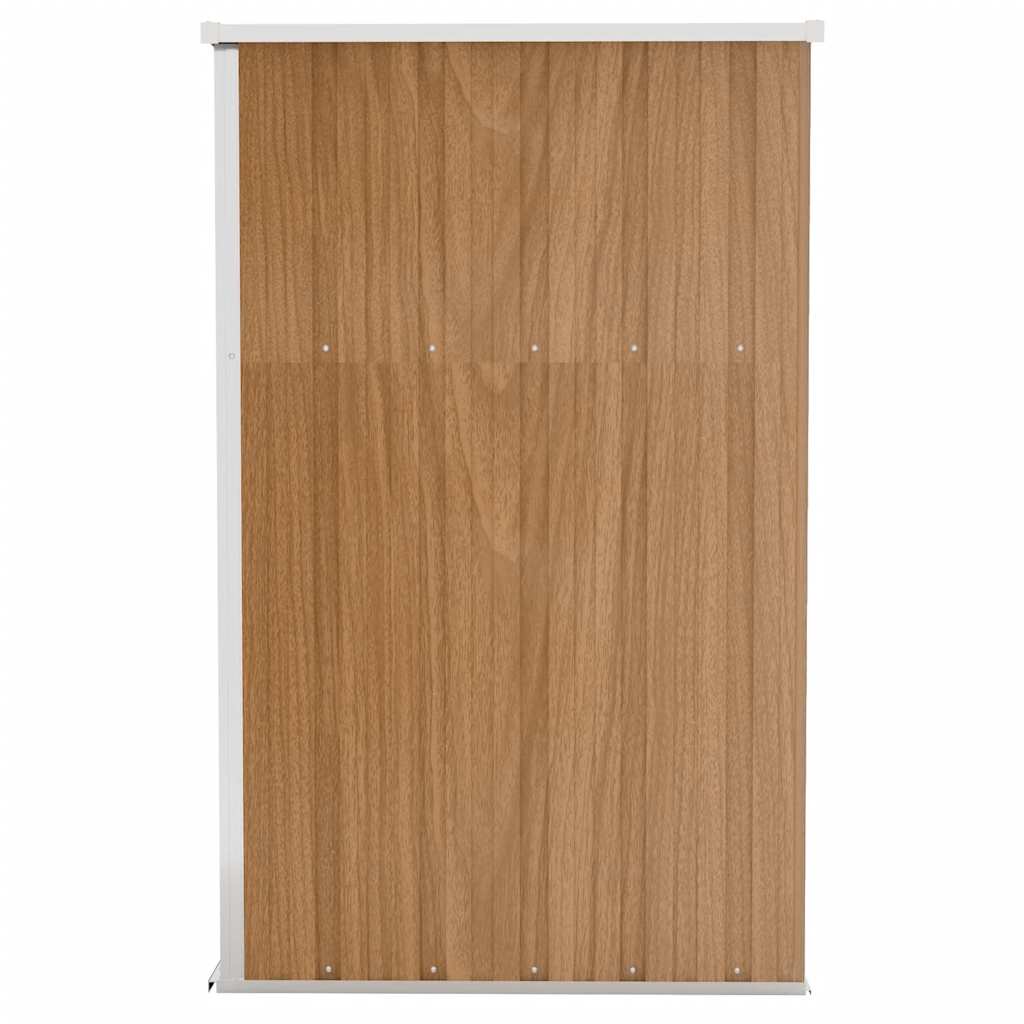 Wall-mounted Garden Shed Brown 118x100x178 cm Galvanised Steel