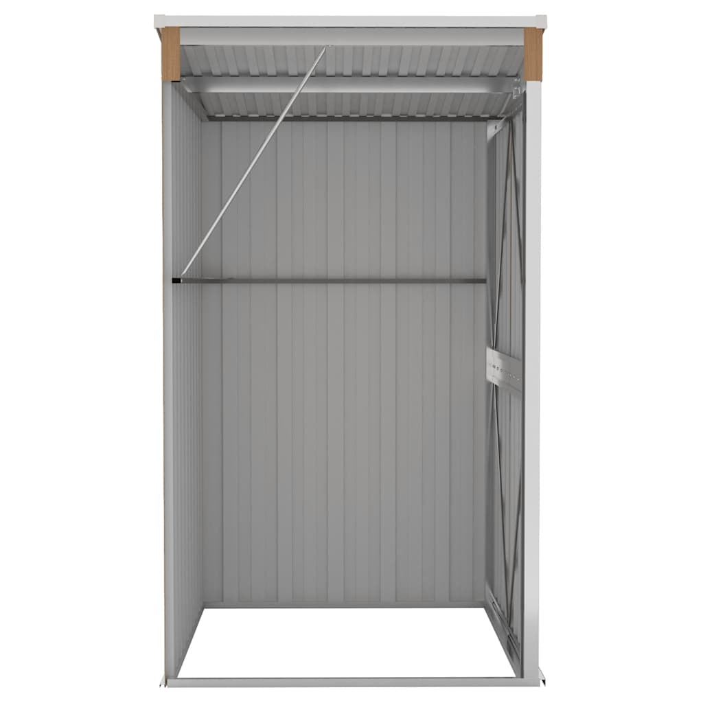 Wall-mounted Garden Shed Brown 118x100x178 cm Galvanised Steel