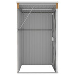 Wall-mounted Garden Shed Brown 118x100x178 cm Galvanised Steel
