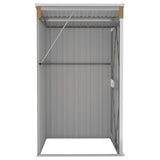 Wall-mounted Garden Shed Brown 118x100x178 cm Galvanised Steel - Rear View