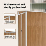 Wall-mounted Garden Shed Brown 118x100x178 cm Galvanised Steel