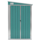Wall-mounted Garden Shed Green 118x194x178 cm Galvanised Steel