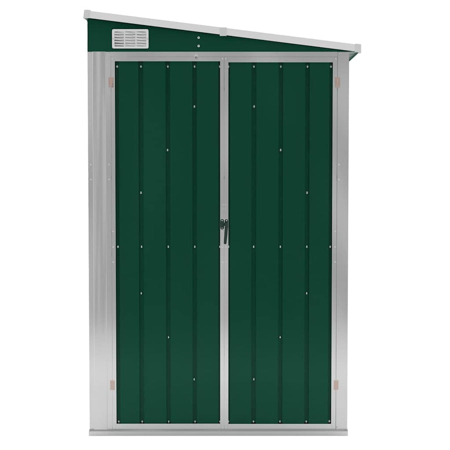 Wall-mounted Garden Shed Green 118x194x178 cm Galvanised Steel