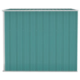 Wall-mounted Garden Shed Green 118x194x178 cm Galvanised Steel - Top-Down View