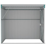 Wall-mounted Garden Shed Green 118x194x178 cm Galvanised Steel - 45-Degree Angle