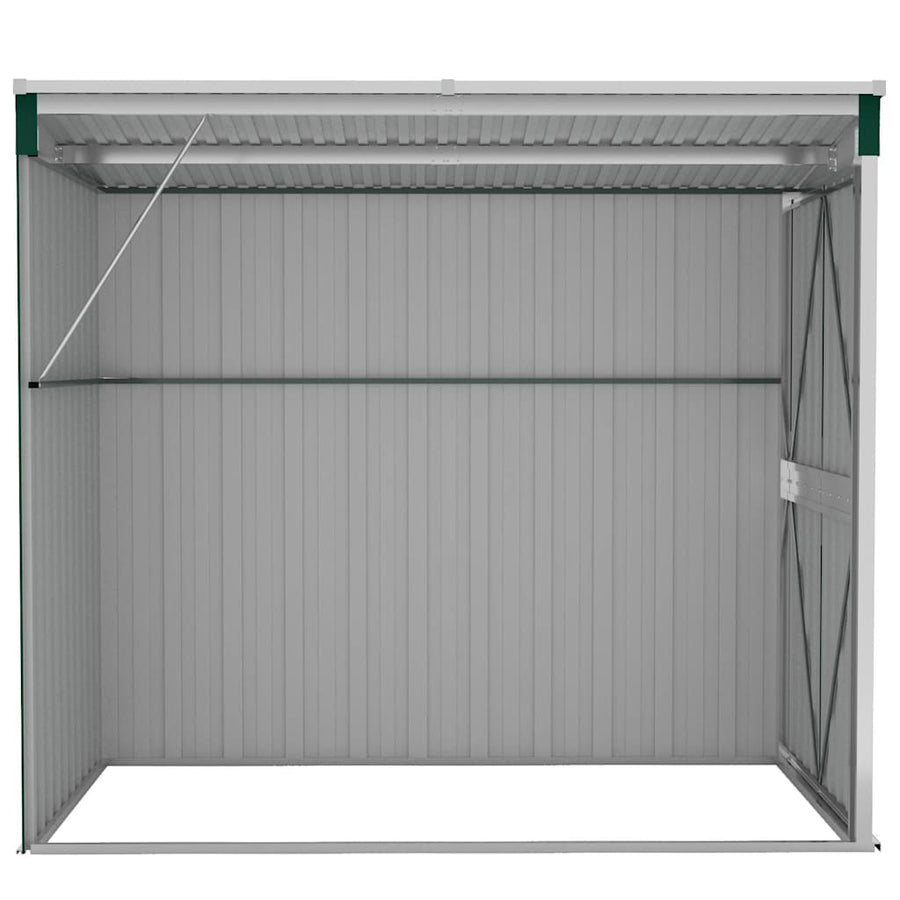 Wall-mounted Garden Shed Green 118x194x178 cm Galvanised Steel