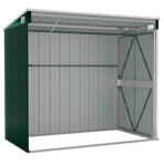 Wall-mounted Garden Shed Green 118x194x178 cm Galvanised Steel