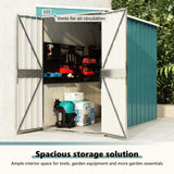 Wall-mounted Garden Shed Green 118x194x178 cm Galvanised Steel - Extra Image