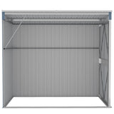 Wall-mounted Garden Shed Grey 118x194x178 cm Galvanised Steel - 45-Degree Angle