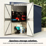 Wall-mounted Garden Shed Anthracite 118x194x178 cm Steel - Extra Image