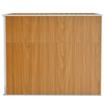 Wall-mounted Garden Shed Brown 118x194x178 cm Galvanised Steel