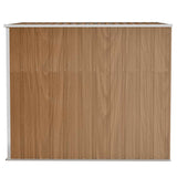 Wall-mounted Garden Shed Brown 118x194x178 cm Galvanised Steel - Top-Down View