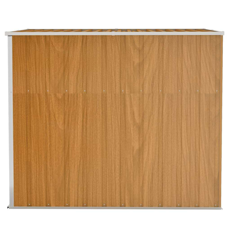 Wall-mounted Garden Shed Brown 118x194x178 cm Galvanised Steel