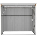 Wall-mounted Garden Shed Brown 118x194x178 cm Galvanised Steel - 45-Degree Angle