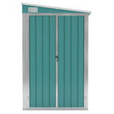 Wall-mounted Garden Shed Green 118x288x178 cm Galvanised Steel