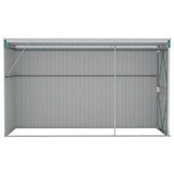 Wall-mounted Garden Shed Green 118x288x178 cm Galvanised Steel - 45-Degree Angle