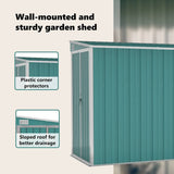 Wall-mounted Garden Shed Green 118x288x178 cm Galvanised Steel - Extra Image