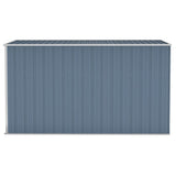 Wall-mounted Garden Shed Grey 118x288x178 cm Galvanised Steel