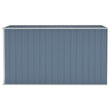 Wall-mounted Garden Shed Grey 118x288x178 cm Galvanised Steel - Top-Down View