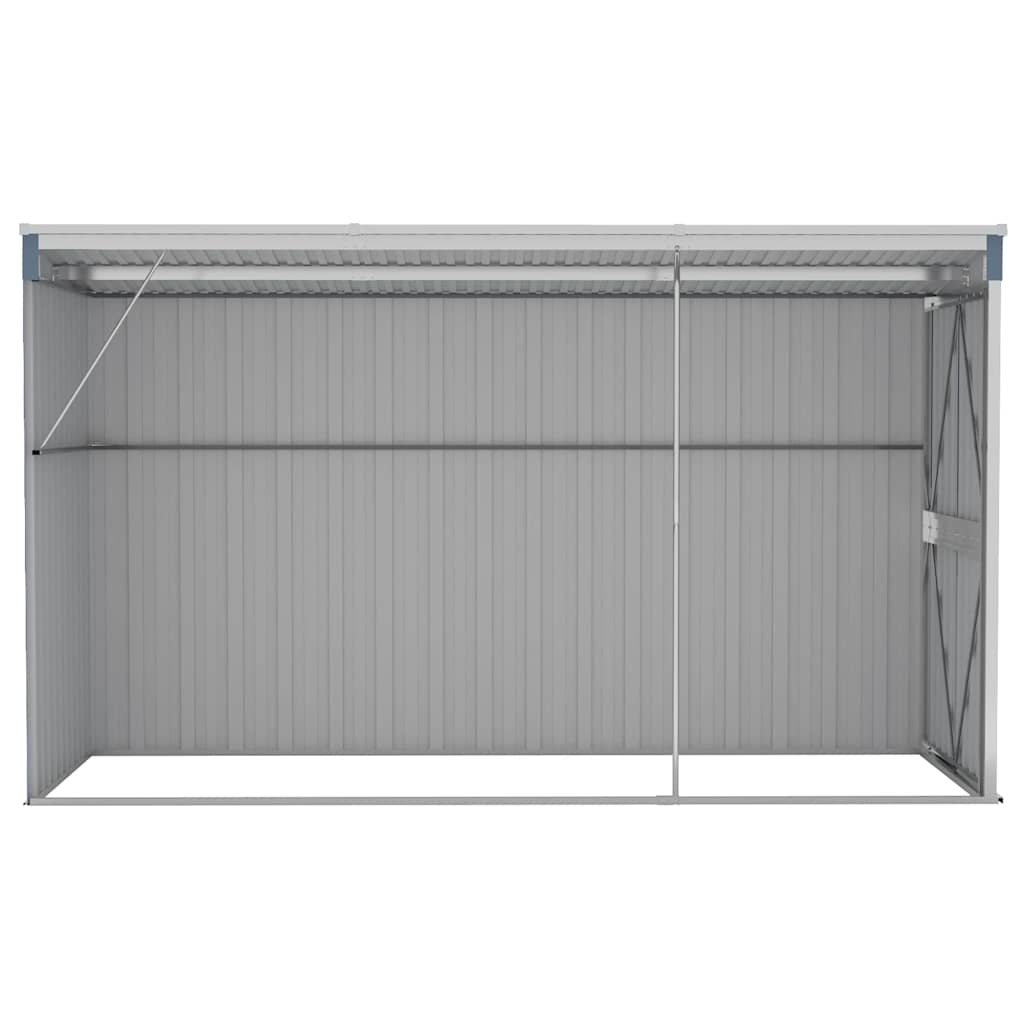 Wall-mounted Garden Shed Grey 118x288x178 cm Galvanised Steel
