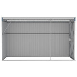 Wall-mounted Garden Shed Grey 118x288x178 cm Galvanised Steel - 45-Degree Angle