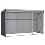 Wall-mounted Garden Shed Anthracite 118x288x178 cm Steel - Rear View