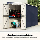 Wall-mounted Garden Shed Anthracite 118x288x178 cm Steel - Extra Image