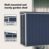 Wall-mounted Garden Shed Anthracite 118x288x178 cm Steel - Extra Image
