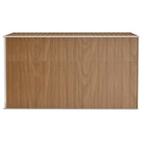 Wall-mounted Garden Shed Brown 118x288x178 cm Galvanised Steel - Top-Down View