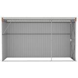 Wall-mounted Garden Shed Brown 118x288x178 cm Galvanised Steel - 45-Degree Angle