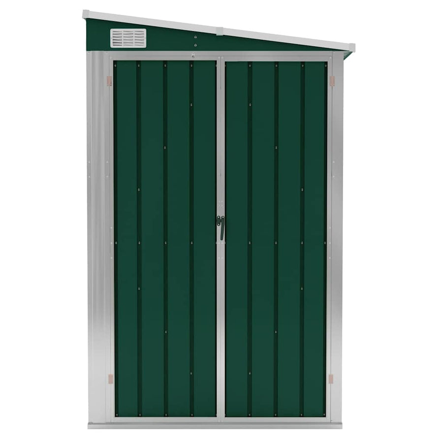 Wall-mounted Garden Shed Green 118x382x178 cm Galvanised Steel