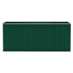 Wall-mounted Garden Shed Green 118x382x178 cm Galvanised Steel