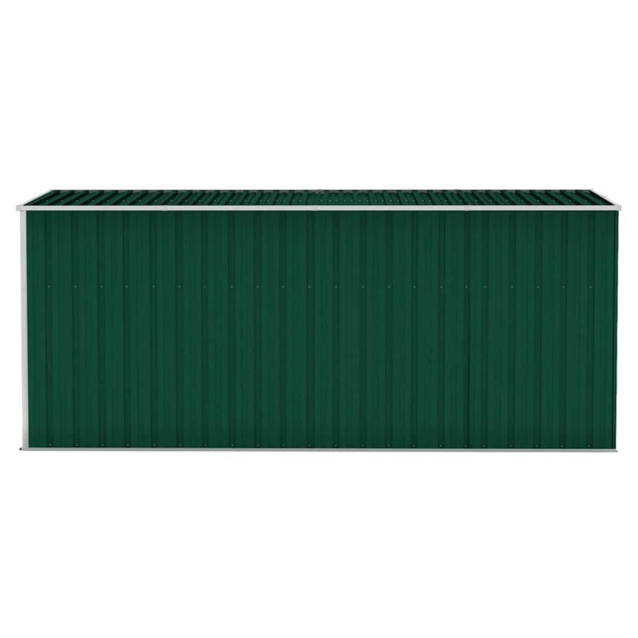 Wall-mounted Garden Shed Green 118x382x178 cm Galvanised Steel