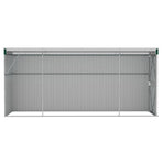 Wall-mounted Garden Shed Green 118x382x178 cm Galvanised Steel