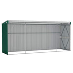 Wall-mounted Garden Shed Green 118x382x178 cm Galvanised Steel