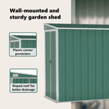 Wall-mounted Garden Shed Green 118x382x178 cm Galvanised Steel - Extra Image