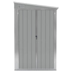 Wall-mounted Garden Shed Grey 118x382x178 cm Galvanised Steel
