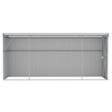Wall-mounted Garden Shed Grey 118x382x178 cm Galvanised Steel