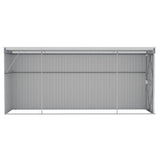 Wall-mounted Garden Shed Grey 118x382x178 cm Galvanised Steel - 45-Degree Angle