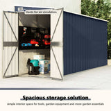 Wall-mounted Garden Shed Anthracite 118x382x178 cm Steel - Extra Image