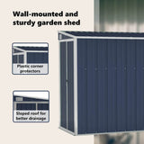Wall-mounted Garden Shed Anthracite 118x382x178 cm Steel - Extra Image