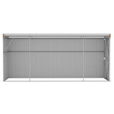Wall-mounted Garden Shed Brown 118x382x178 cm Galvanised Steel