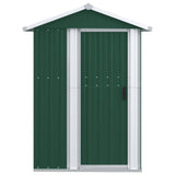 Garden Shed Green 126x97.5x177 cm Galvanised Steel - Side View