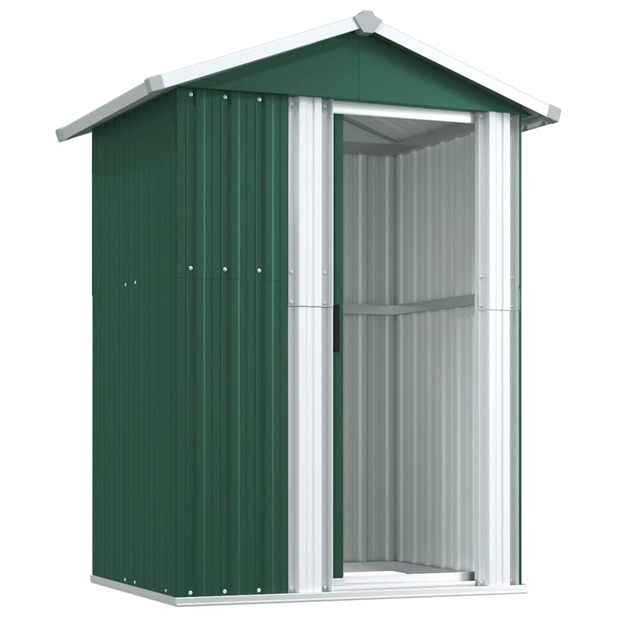 Garden Shed Green 126x97.5x177 cm Galvanised Steel