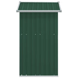 Garden Shed Green 126x97.5x177 cm Galvanised Steel - 45-Degree Angle