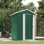 Garden Shed Green 126x97.5x177 cm Galvanised Steel