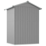 Garden Shed Grey 126x97.5x177 cm Galvanised Steel - Rear View